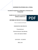 Escuela Superior Politécnica Del Litoral: "Diseño de Una Planta de Deshidratación de "