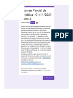 Examen Parcial de Genética - 01-11-2021 Tema A