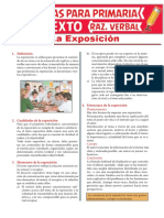 Estructura de La Exposición para Sexto Grado de Primaria