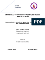 Protocolo de Investigacion, Determinacion de La Absorcion Del Agua en El Pollo Mediante La Etapa de Hidro-Enfriamento