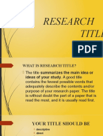 Research Title