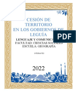 Cesión de Territorio en El Gobierno de Leguía