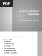 Sap Fico Introduction Module Training