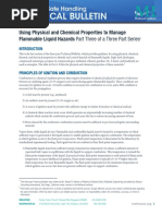 Using Physical and Chemical Properties To Manage Flammable Liquid Hazards Part Three of A Three Part Series