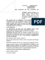 Solicitud de Liquidacion de Alimentos