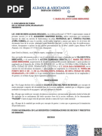 Escrito de Demanda Inicial Juicio Ejecutivo Mercantil Via Accion Directa - Pagaré