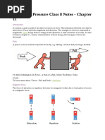 Force and Pressure Class 8 Notes - Chapter 11