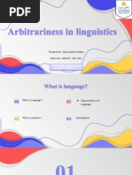 Arbitrariness in Linguistics