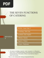 Week 8 - The Seven Functions of Catering