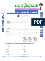 Ficha de Redondeo de Números Decimales - 5to. Grado