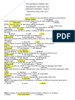 Creative Writing Grade 11 Diagnostic Test