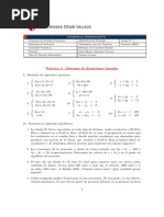 Práctica 4 - Sistema de Ecuaciones