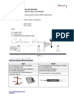 Unit+4 2+Mass,+Weight+and+Density+ (Revision+Notes+by+Calvin+Kong+Physics)