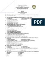 Pretest Earth and Life Sy 22-23