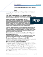 Cisco CCNA Security Video Data Sheet