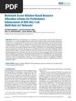 Restricted Access Window-Based Resource Allocation Scheme For Performance Enhancement of IEEE 802.11ah Multi-Rate IoT Networks