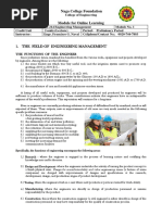 2 Module No. 1 The Field of Engineering Management