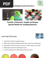 Lab 4 - Transfer of Bacteria - Aseptic Technique& Culture Media