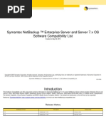 Symantec Netbackup ™ Enterprise Server and Server 7.X Os Software Compatibility List