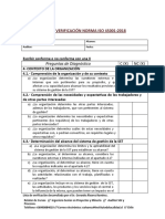 Lista de Verificacion Norma Iso 45001