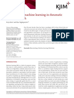 Application of Machine Learning in Rheumatic Disea