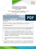 Guía de Actividades y Rúbrica de Evaluación - Unidad 1 - Tarea 2 - Datos Geográficos y Aplicativos SIG