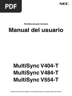 Instrucciones de TV Tactil Nec