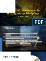 Patterns of Development in Writing Across Disciplines: By: Melody A. Cabilin