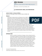 Schwab and Lew-Williams (2016) - Language Learning, Socioeconomic Status, and Child-Directed Speech