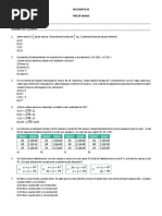 Reactivos Tercer Grado Matemáticas