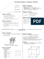 Vecteurs Espace Exercices