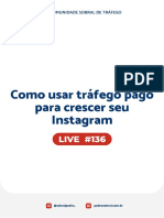 Live 136 Como Usar Tra Fego Pago para Crescer Seu Instagram