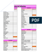 Lista de Faltantes 2609