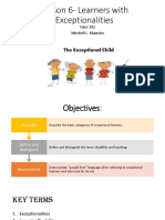 Lesson 6 - Learners With Exceptionalities