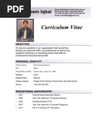 Saleem Iqbal CV