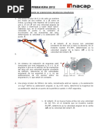 Guía de Ejercicios Mecanica - DINAMICA - Primavera2012