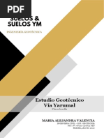 Estudio Suelos Vía Yarumal