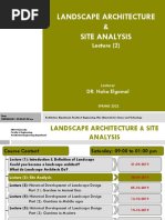 Landscape Lecture (2) - Site Analysis