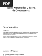 Teoría Matemática y Teoría de Contingencia