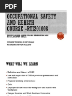 1 - Introduction To Occupational Safety and Health