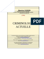 Criminologie Actuelle