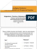 Paradigma Sistemico. Teorias y Sistemas Psicologicos. UAHC. 2022