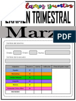 Examen II Trimestre Sexto Marzo