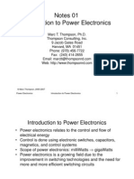 Notes 01 Introduction To Power Electronics