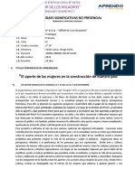 PLAN DE ACTIVIDADES SIGNIFICATIVAS - SEMANA 33 y 34