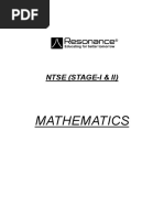 Mathematics - NTSE Stage I & II - 2017 18 Final