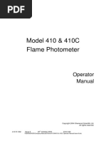 Model 410 & 410C Flame Photometer: Operator Manual