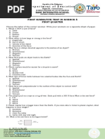 First Summative Test in Science 8-Q1