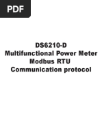 Energy Analyzer DS6210-S Modbus Protocol