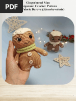 Gingerbread Man Free Amigurumi Crochet Pattern 